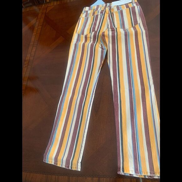 Frame l high rise straight  leg pant stripe size 25 NWT - Picture 4 of 9
